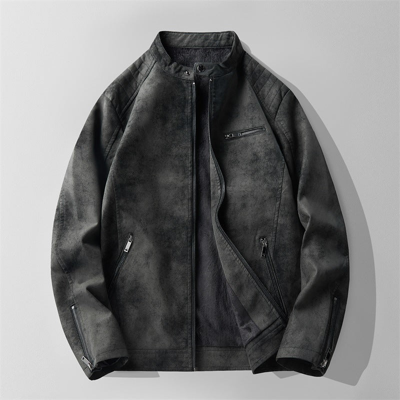 The RidgeLine Suede-Leather Moto Jacket