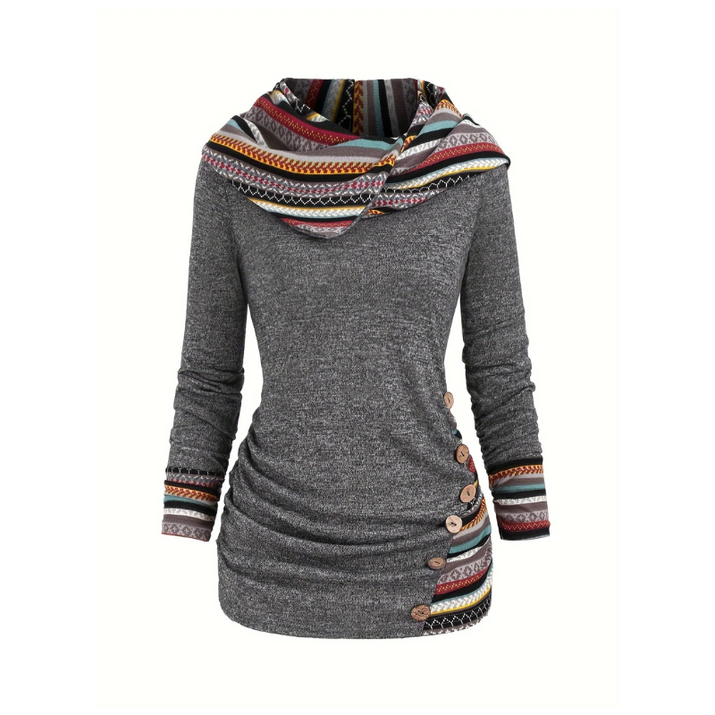 SIERRA Boho Patchwork Hoodie