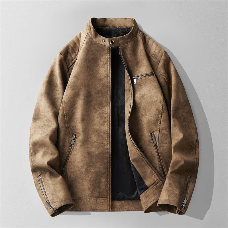 The RidgeLine Suede-Leather Moto Jacket