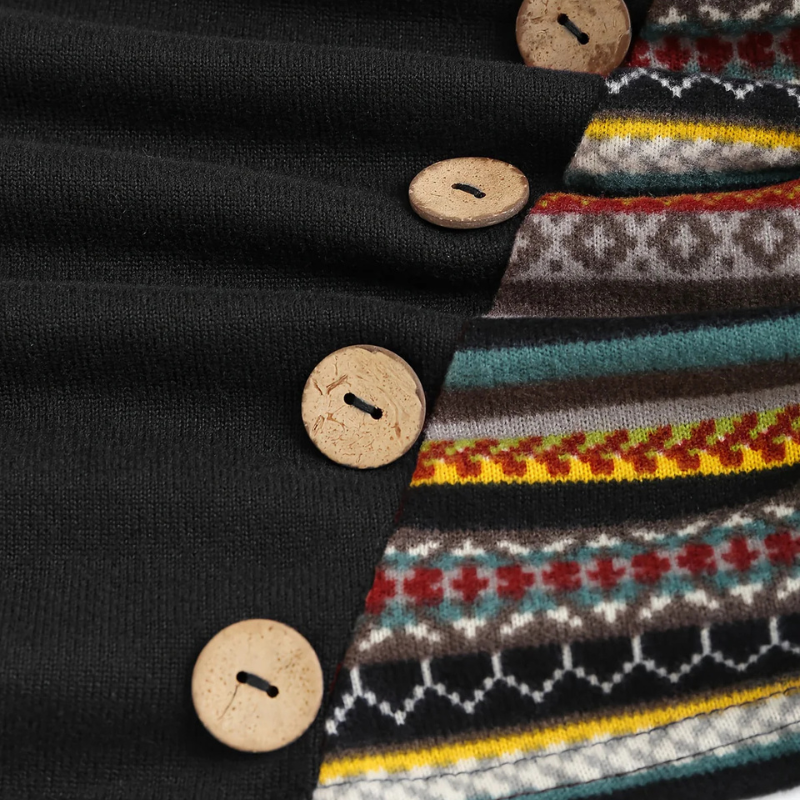 SIERRA Boho Patchwork Hoodie