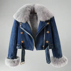 Monroe Fur Collar denim jas