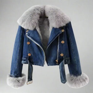 Diepblauwe denim
