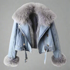 Monroe Fur Collar denim jas