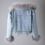 Monroe Fur Collar denim jas