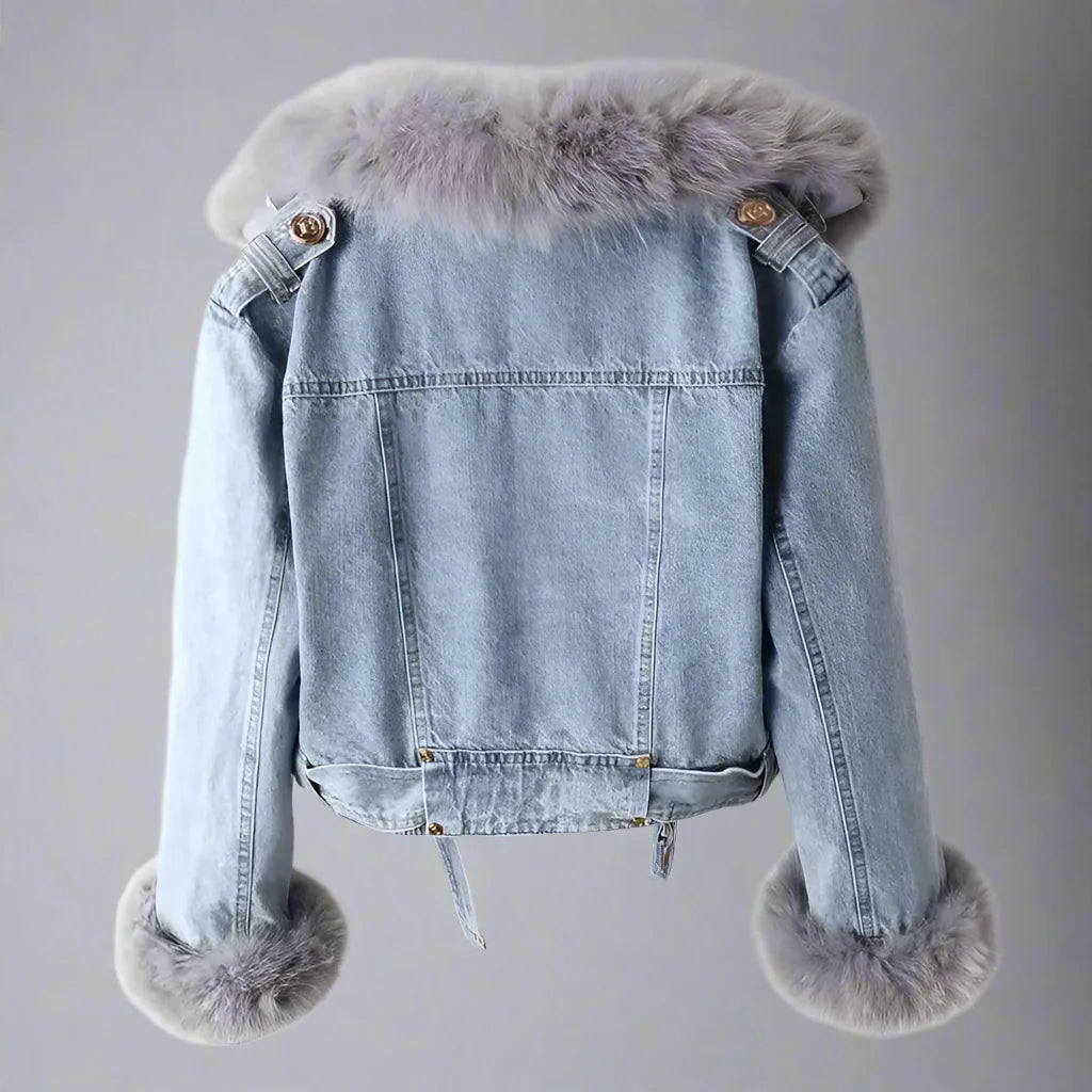 Monroe Fur Collar denim jas