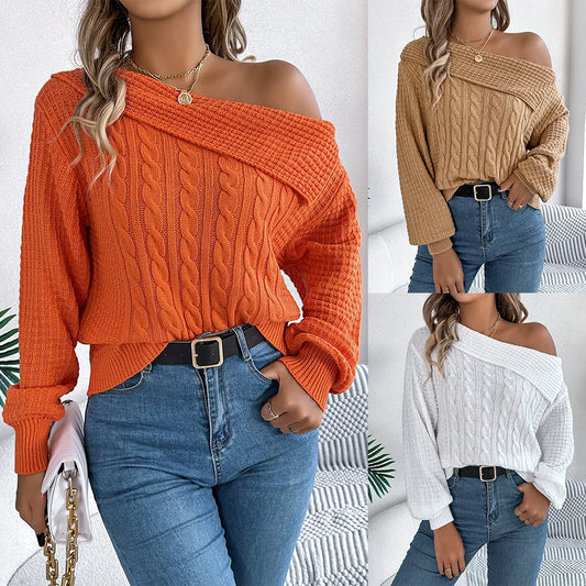 Breeze gebreide off-shoulder trui