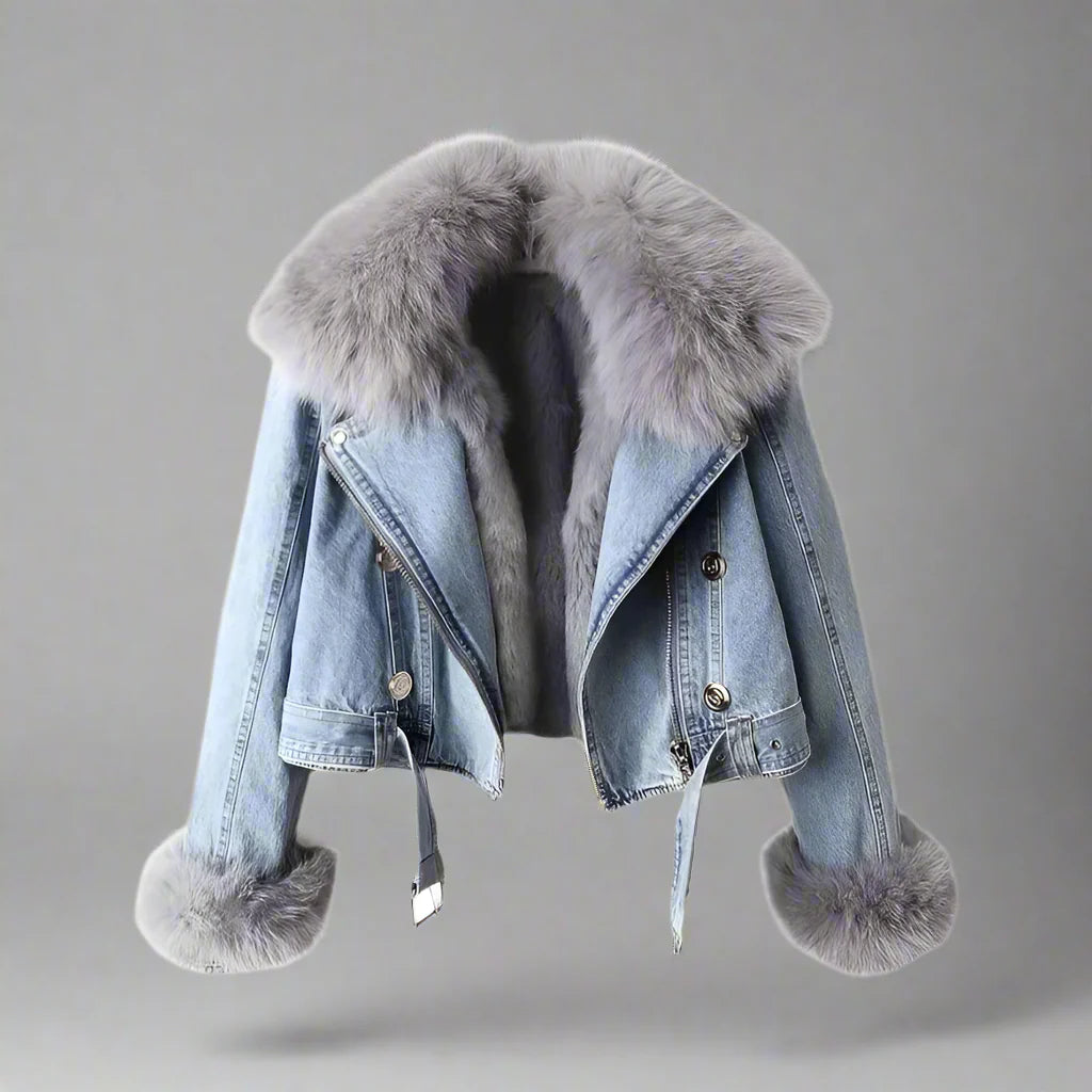 Monroe Fur Collar denim jas