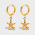 Starfish Huggie Hoops