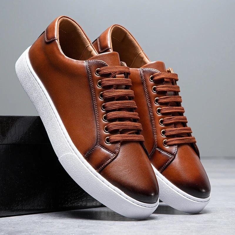 Westbridge lederen low-tops