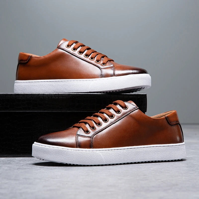 Westbridge lederen low-tops