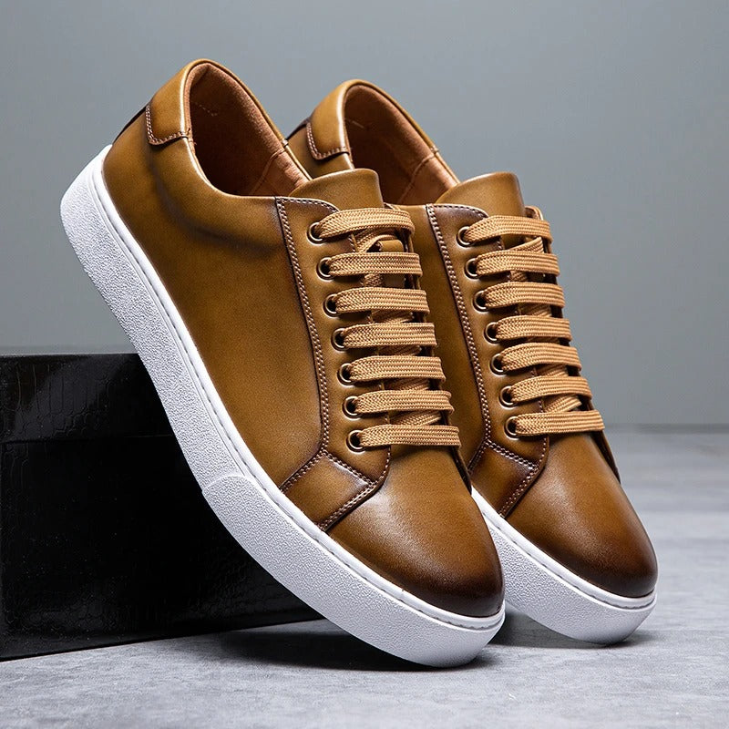 Westbridge lederen low-tops